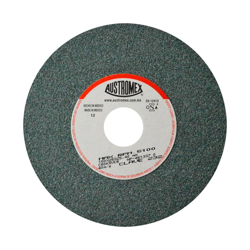 AUSTROMEX RUEDA ABRAS C-TUNGS 6X1X1" MED-C60K5VC