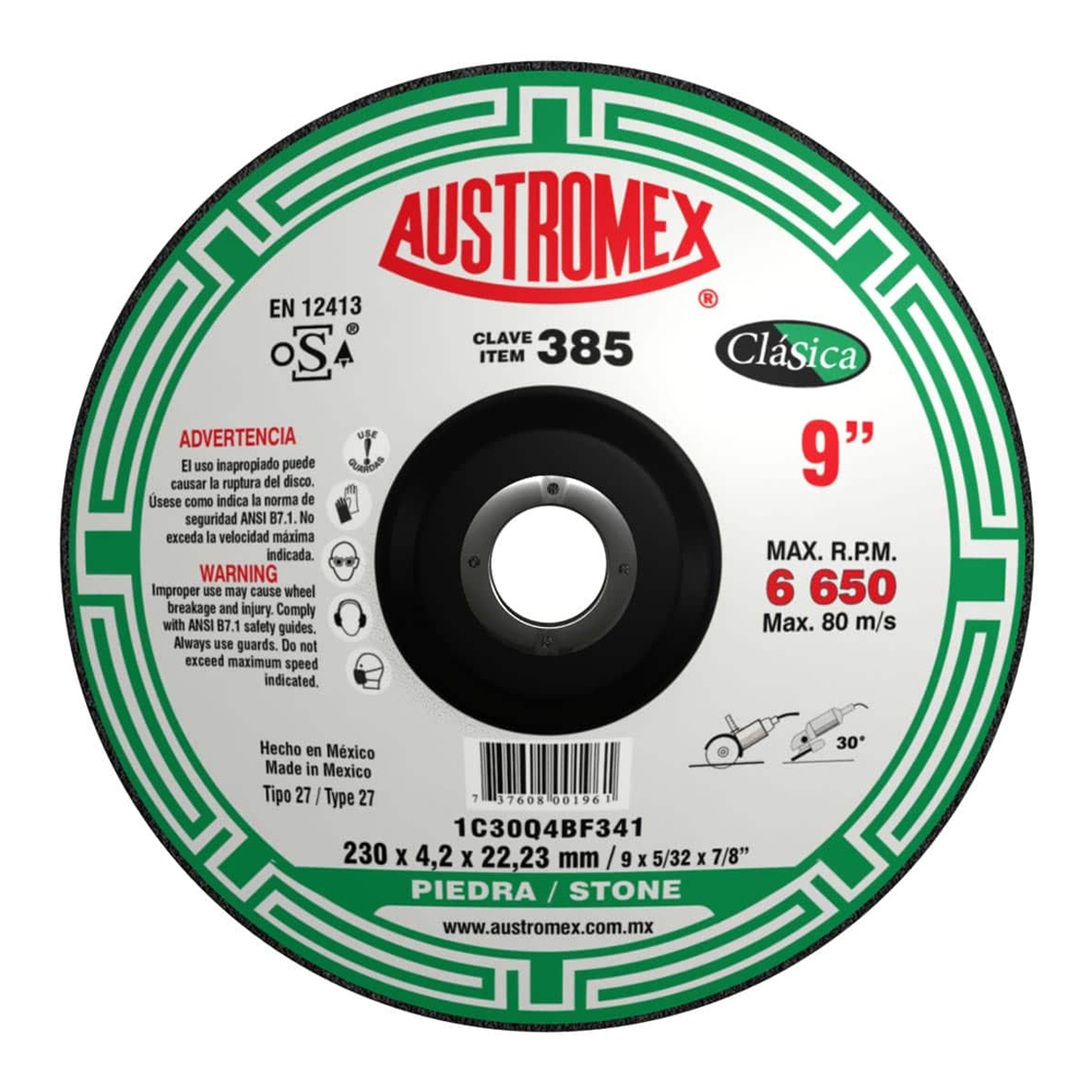 AUSTROMEX DISCO DESB 385 9X5/32X7/8 PIEDRA T27 CLASICA