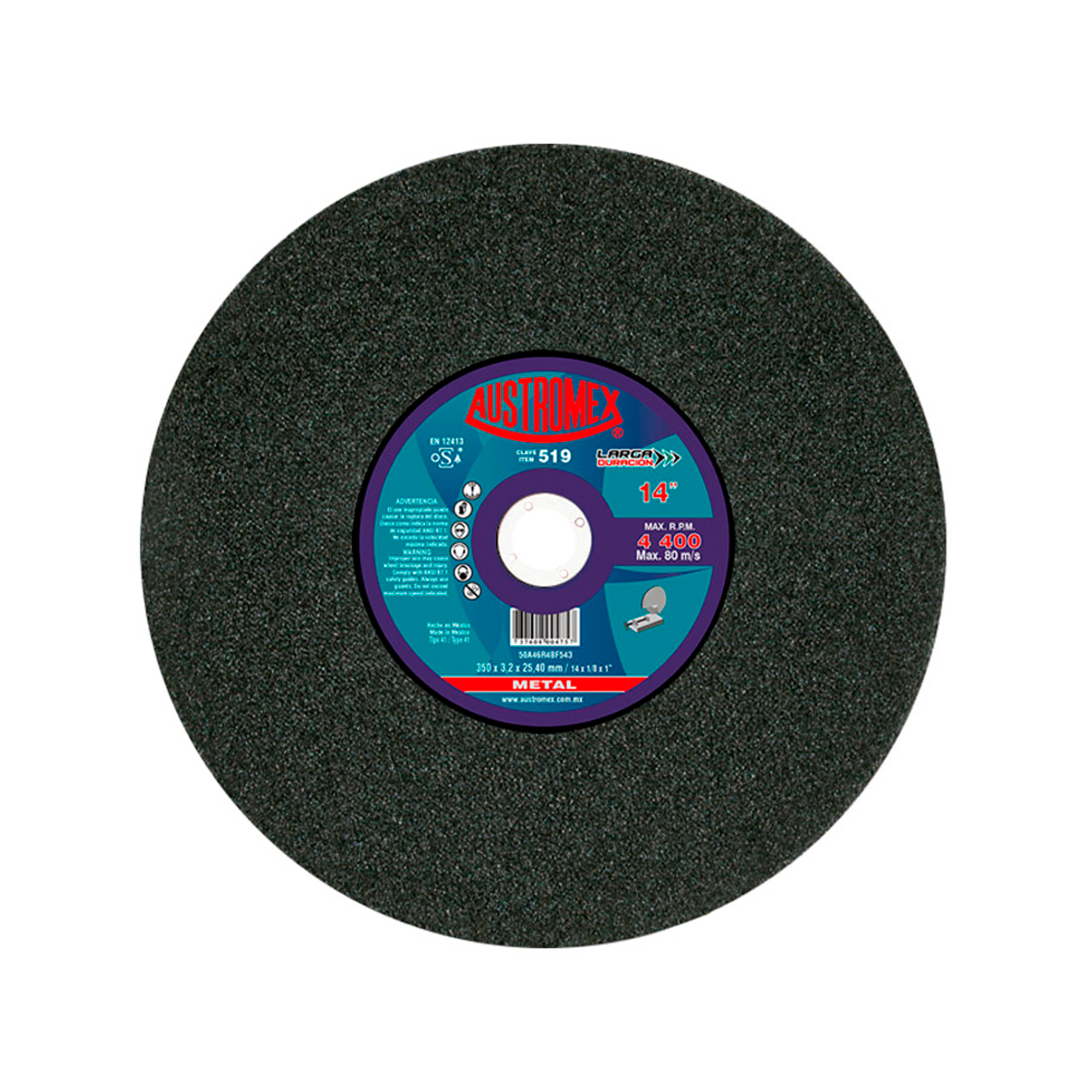 AUSTROMEX DISCO CORTE 519 14X1/8X1 PLANO METAL LARG