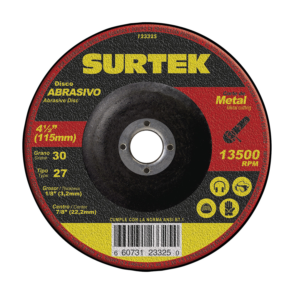 SURTEK DISCO ABRAS 4 1/2" 123325  CORTE METAL