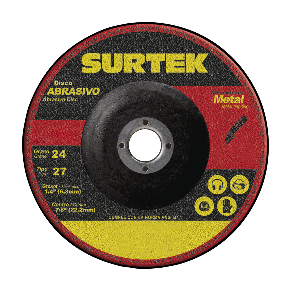 SURTEK DISCO ABRAS 9" 123322  PROF DESB