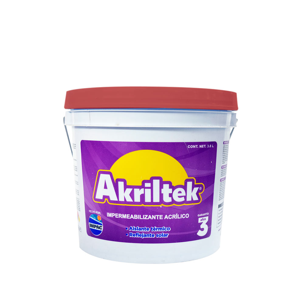 AKRILTEK IMPERMEABILIZANTE 3 ANOS 3.8L ROJO