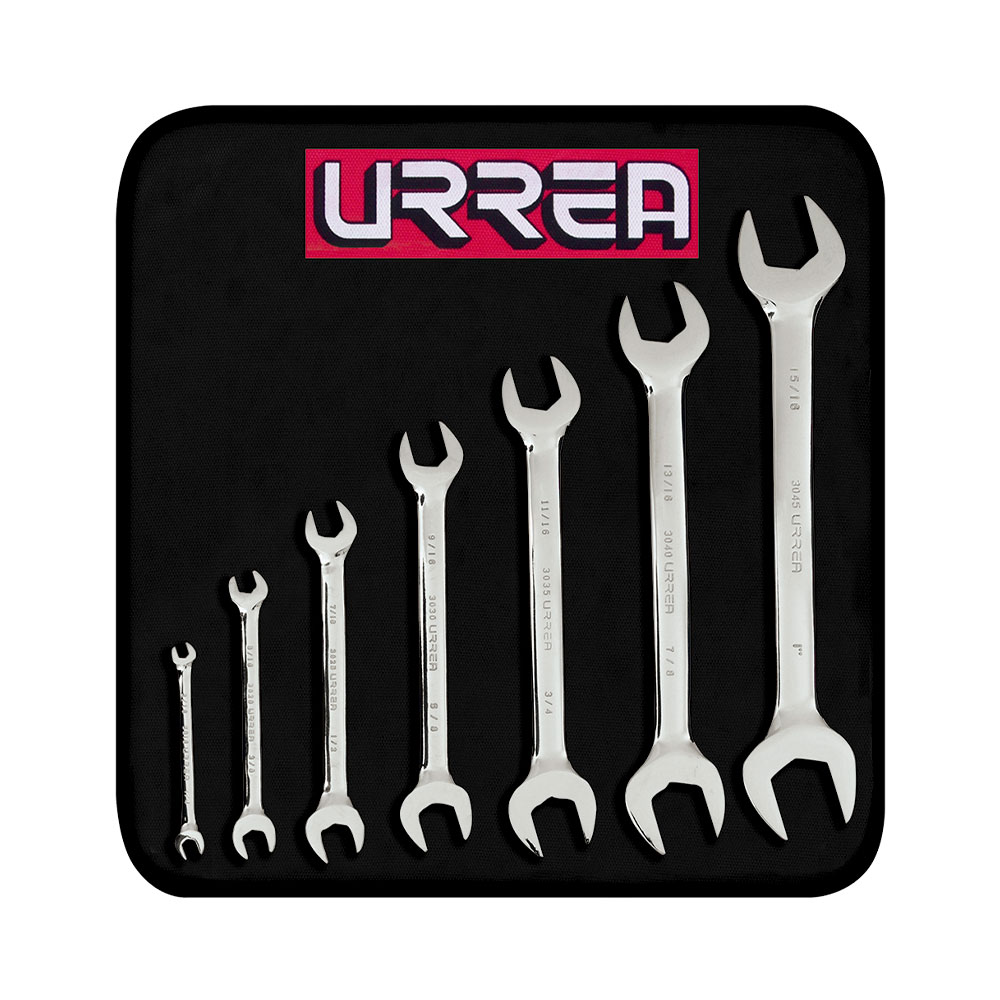 URREA JGO 7 LLAVES ESPANOLAS 3000C 3/16X1/4 A 15/16X1"
