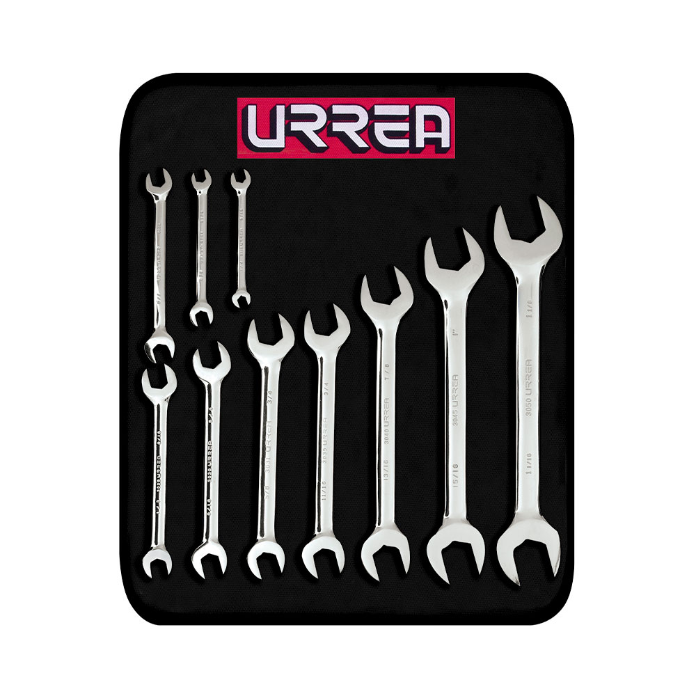 URREA JGO 10 LLAVES ESPANOLAS 3000H 1/4X5/16 A 1-1/16X1-1/8"