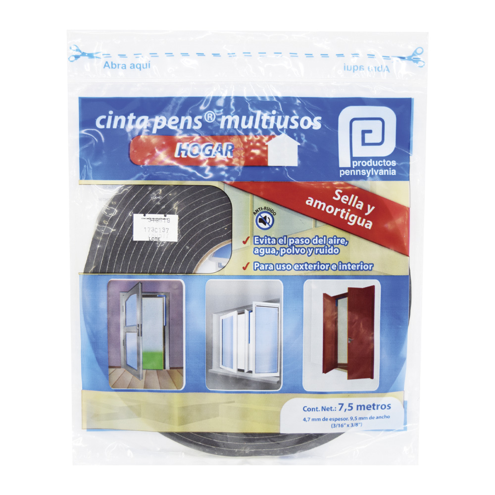 PENNSYLVANIA CINTA ESPUMA     ACRILICO NGO 3/8"X7.5MT