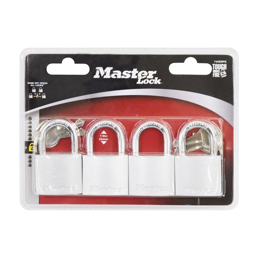 MASTER LOCK CANDADO 740-Q ZAMAC 4PZ ML248