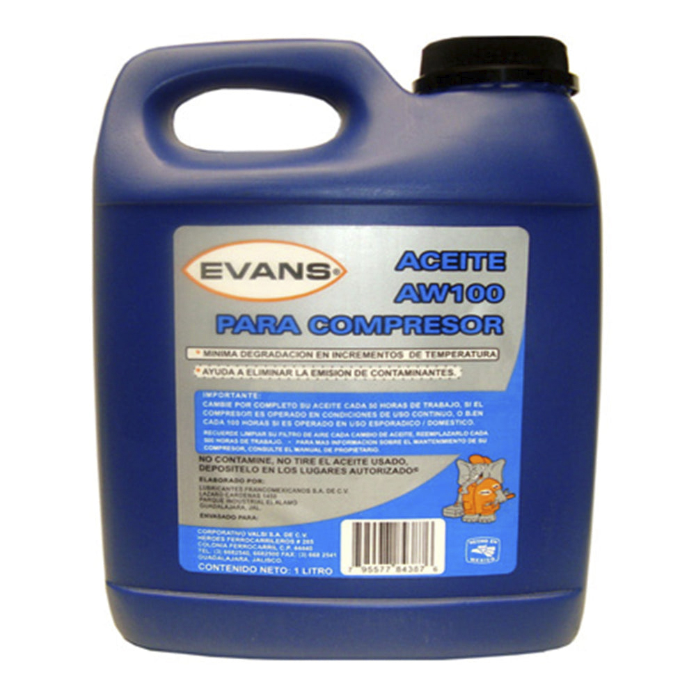 EVANS ACEITE MINERAL 1LT      P/COMPRESOR RC-AW100-1