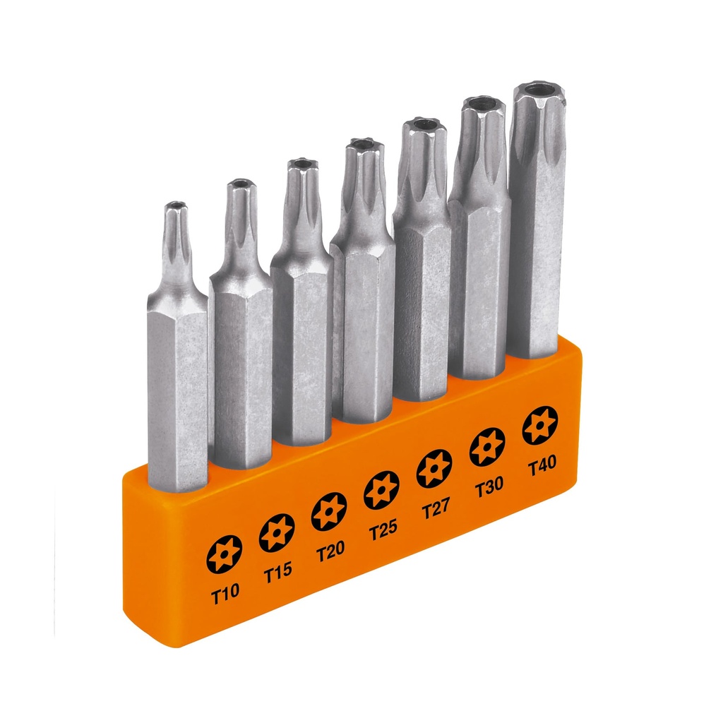 TRUPER JGO PUNTAS TORX 7PZ    T20 2" C/SEGURO ORGAN P7-20TS
