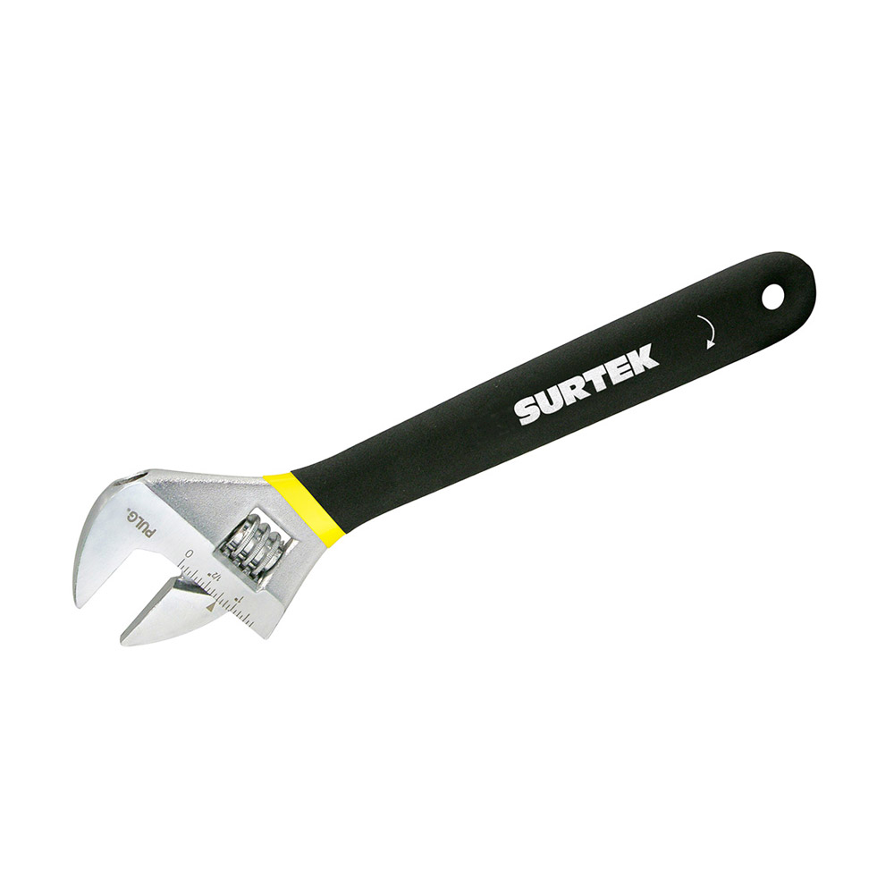 SURTEK LLAVE AJUSTABLE 10" 510PAPERTURA 1-1/8" MANGO AISLADO