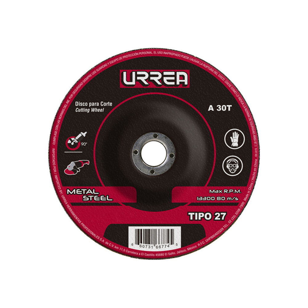 URREA DISCO ABRAS DESB METAL 7" T27