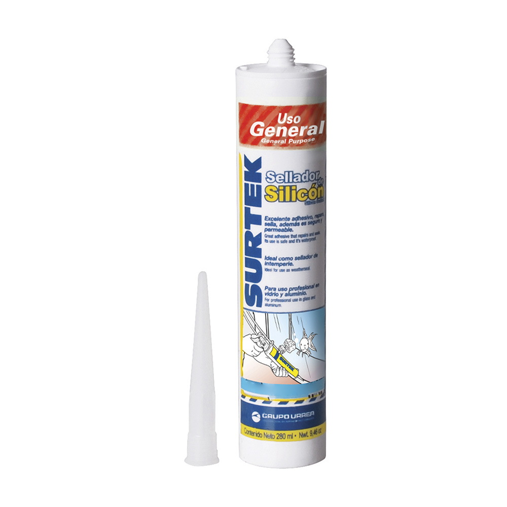 SURTEK SILICON USO GRAL NEGRO 280GR