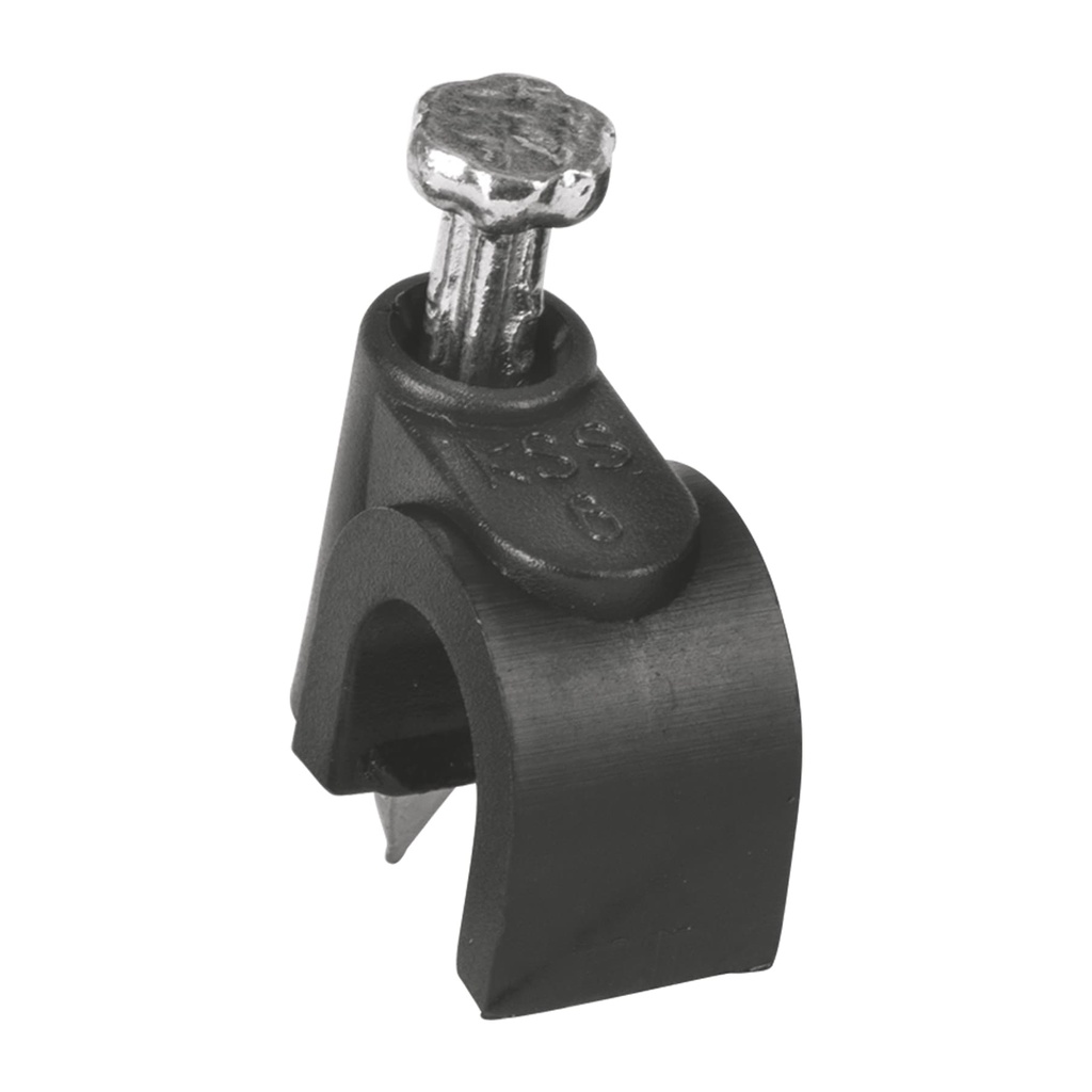 VOLTECH GRAPAS CURVA GCO-6N 6MM VOLTECH P/CABLE COAXIAL NEGR