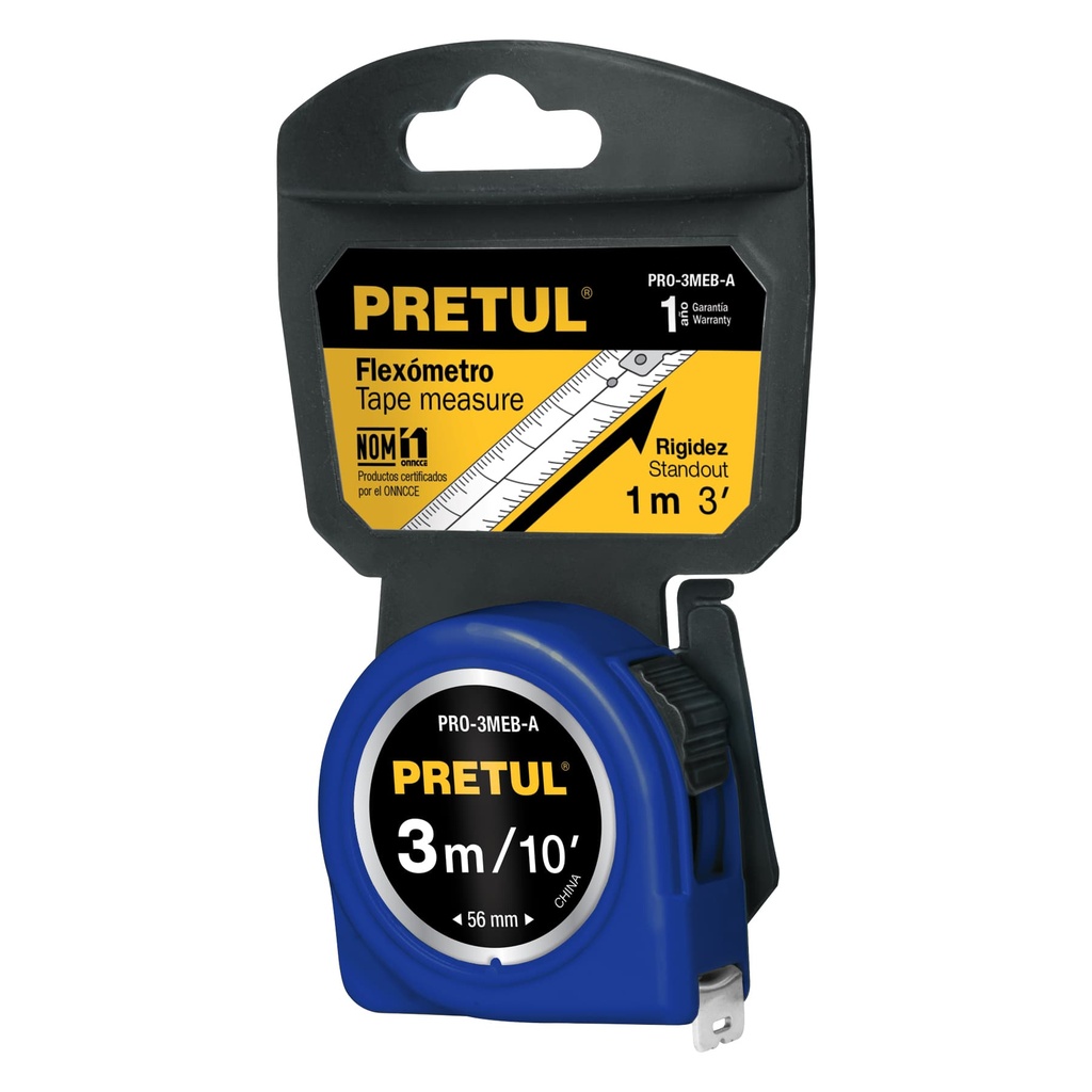PRETUL FLEXOMETRO PRO-3MEB-A 3M 1/2"AZUL