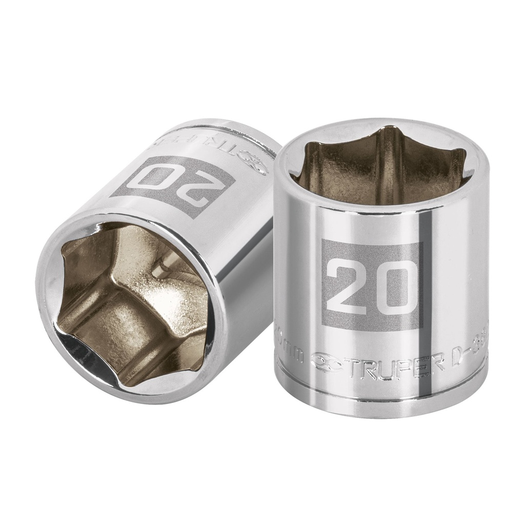 TRUPER DADO D-5220-HM 20MM CUADRO 3/8" 6 PUNTAS MM