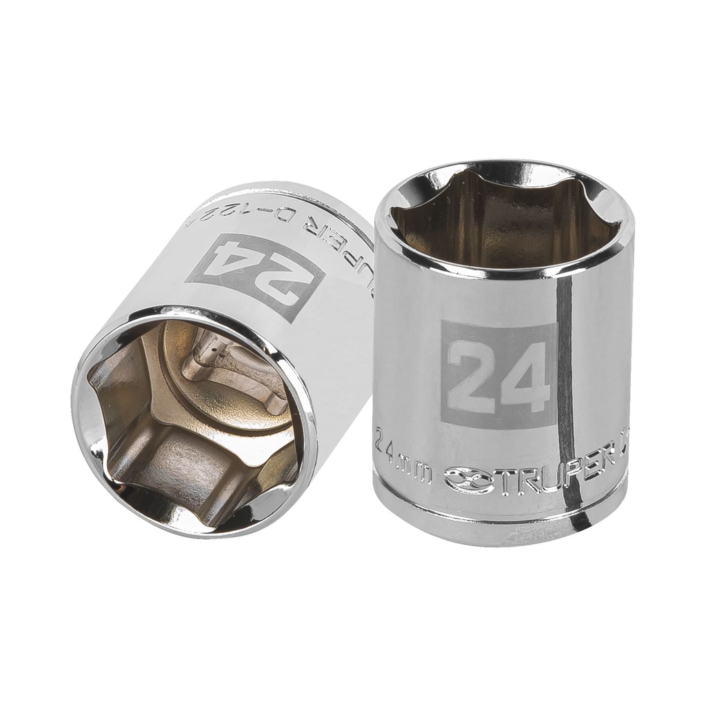 TRUPER DADO D-5424-M 24MM CUADRO 1/2" 6 PUNTAS MM