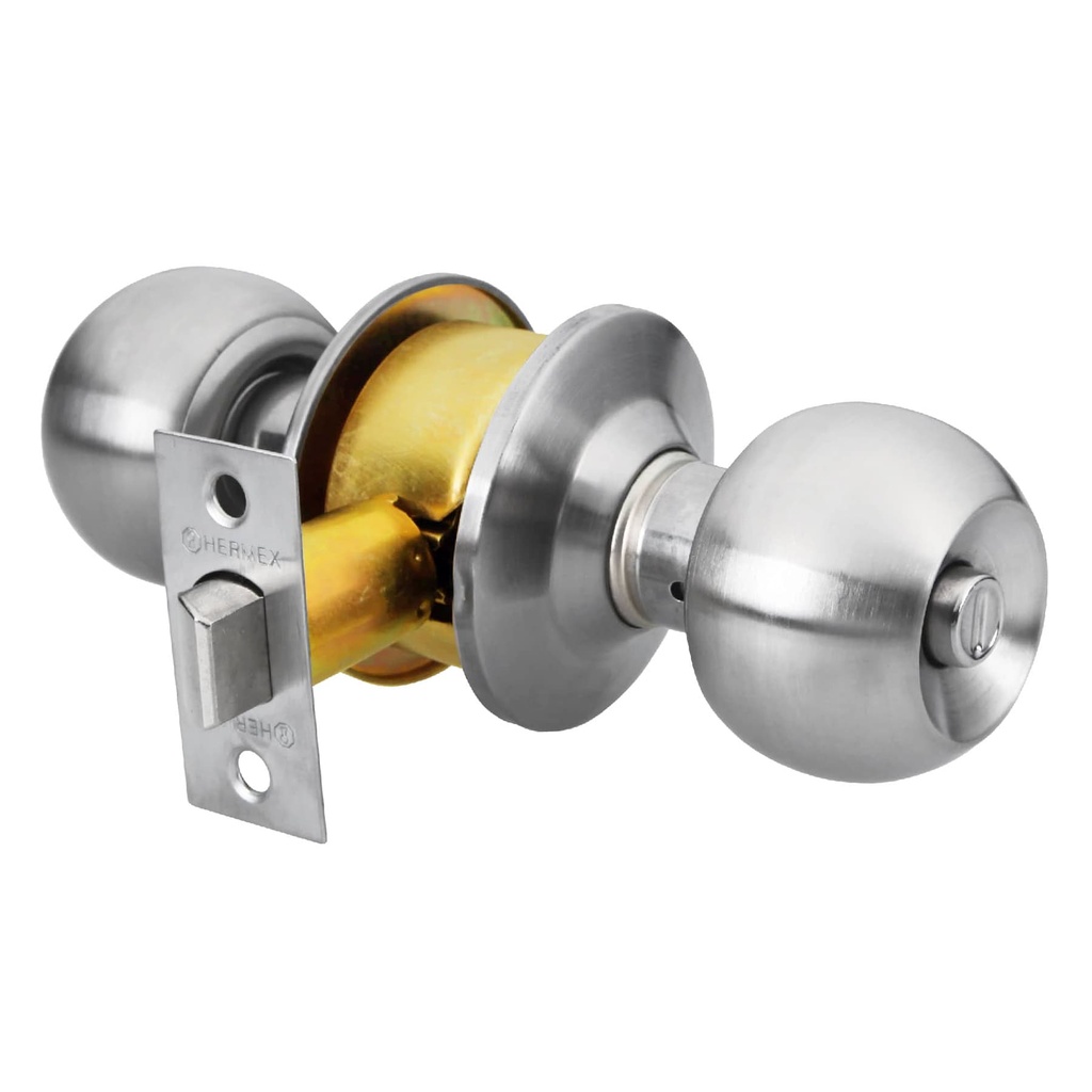 HERMEX CERRADURA BAL-CM-BP ESFERA BANO CROMO MATE