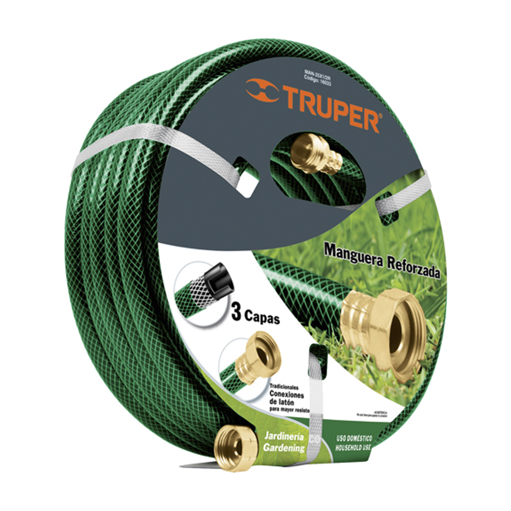 TRUPER MANGUERA 3 CAPAS MAN-15X1/2R15M CONEX LATON 1/2