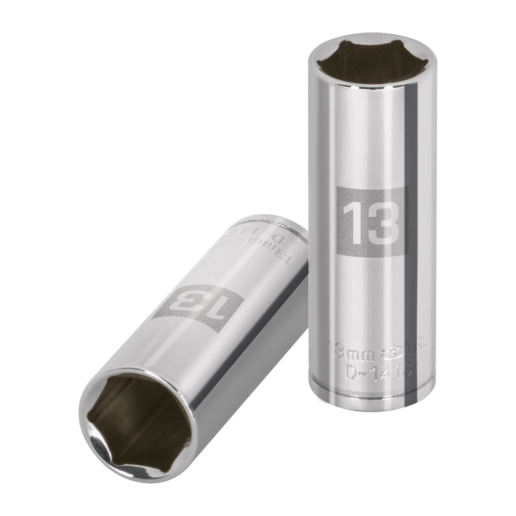 TRUPER DADO D-4713-LM 13MM CUADRO 1/4" LARGO 6 PUNTAS MM