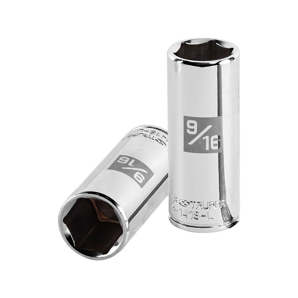 TRUPER DADO D-4718-L 9/16" CUADRO 1/4" LARGO 6 PUNTAS STD