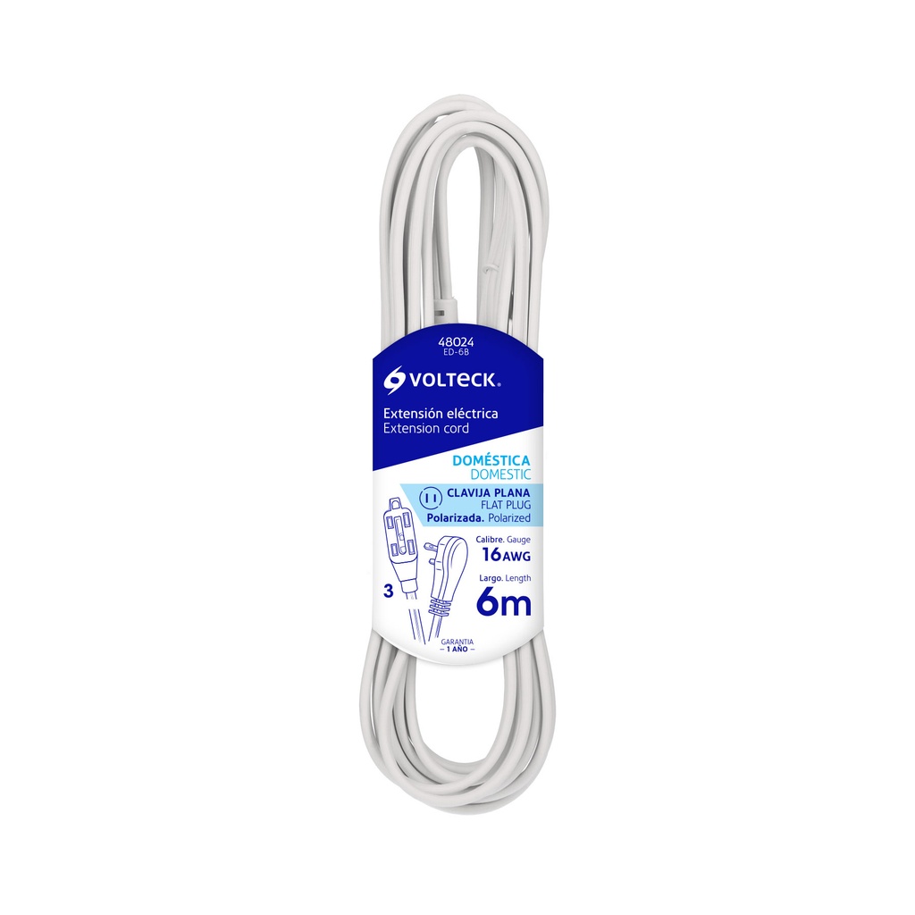 VOLTECH EXTENSION ED-6B 6M VOLTECH ELECTRICA DOMESTICA BLANC