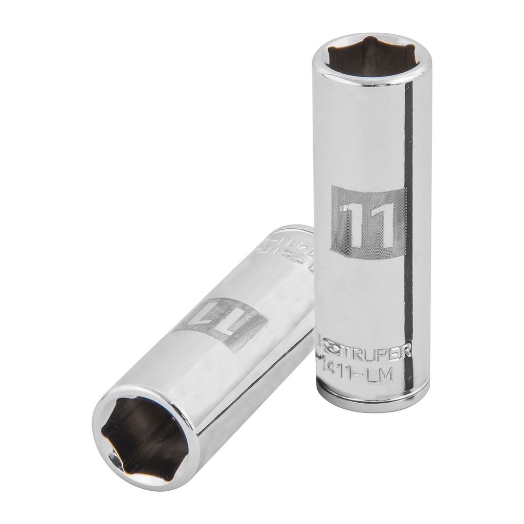 TRUPER DADO D-4711-LM 11MM CUADRO 1/4" LARGO 6 PUNTAS MM