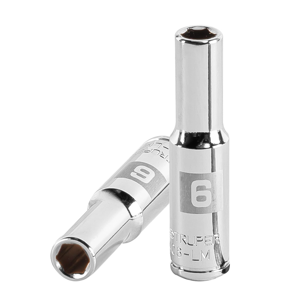 TRUPER DADO D-4706-LM 6MM CUADRO 1/4" LARGO 6 PUNTAS MM