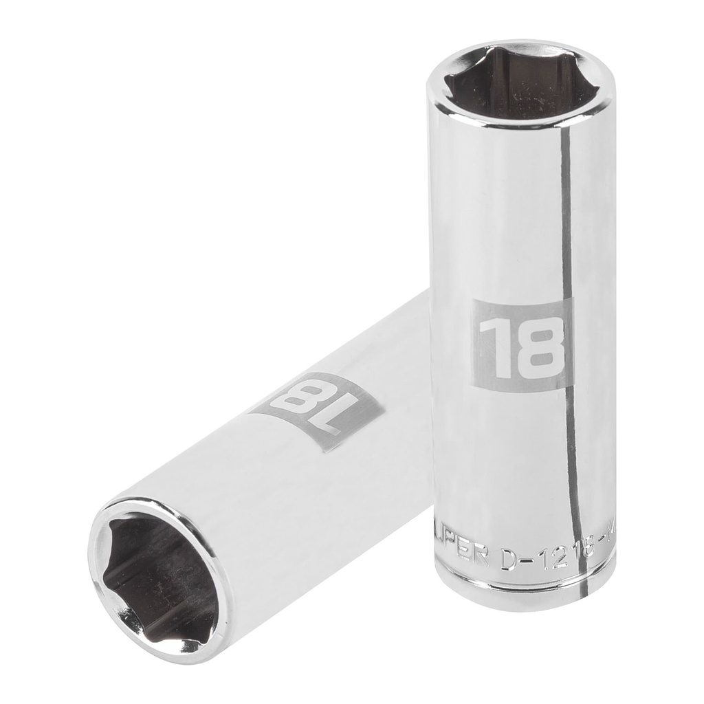 TRUPER DADO D-5318-M 18MM CUADRO 1/2" LARGO 6 PUNTAS MM