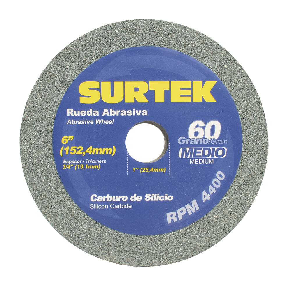 SURTEK RUEDA ABRAS SIL 6X3/4" GRANO60