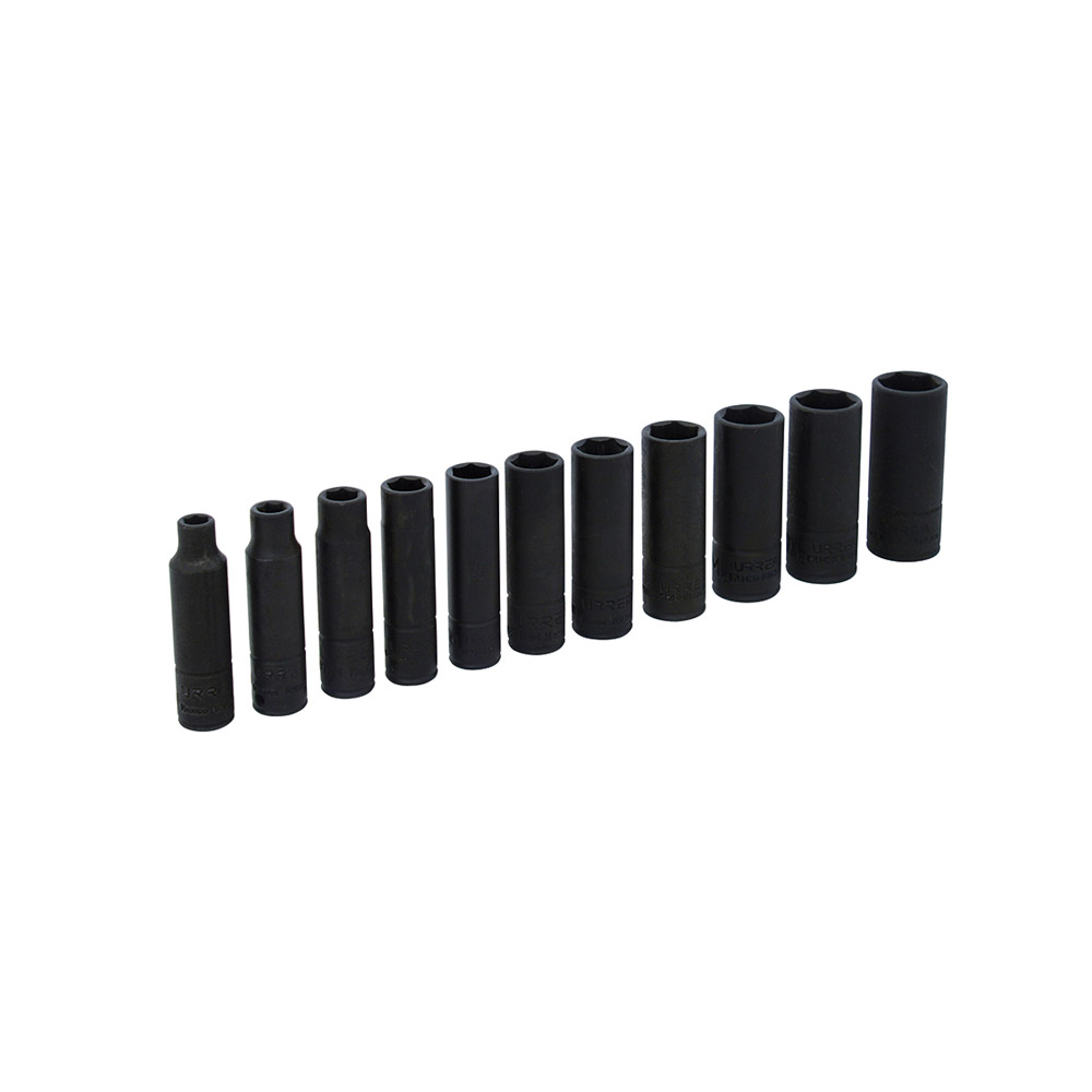URREA JGO 11PZ DADOS IMP LG 1/4 MM