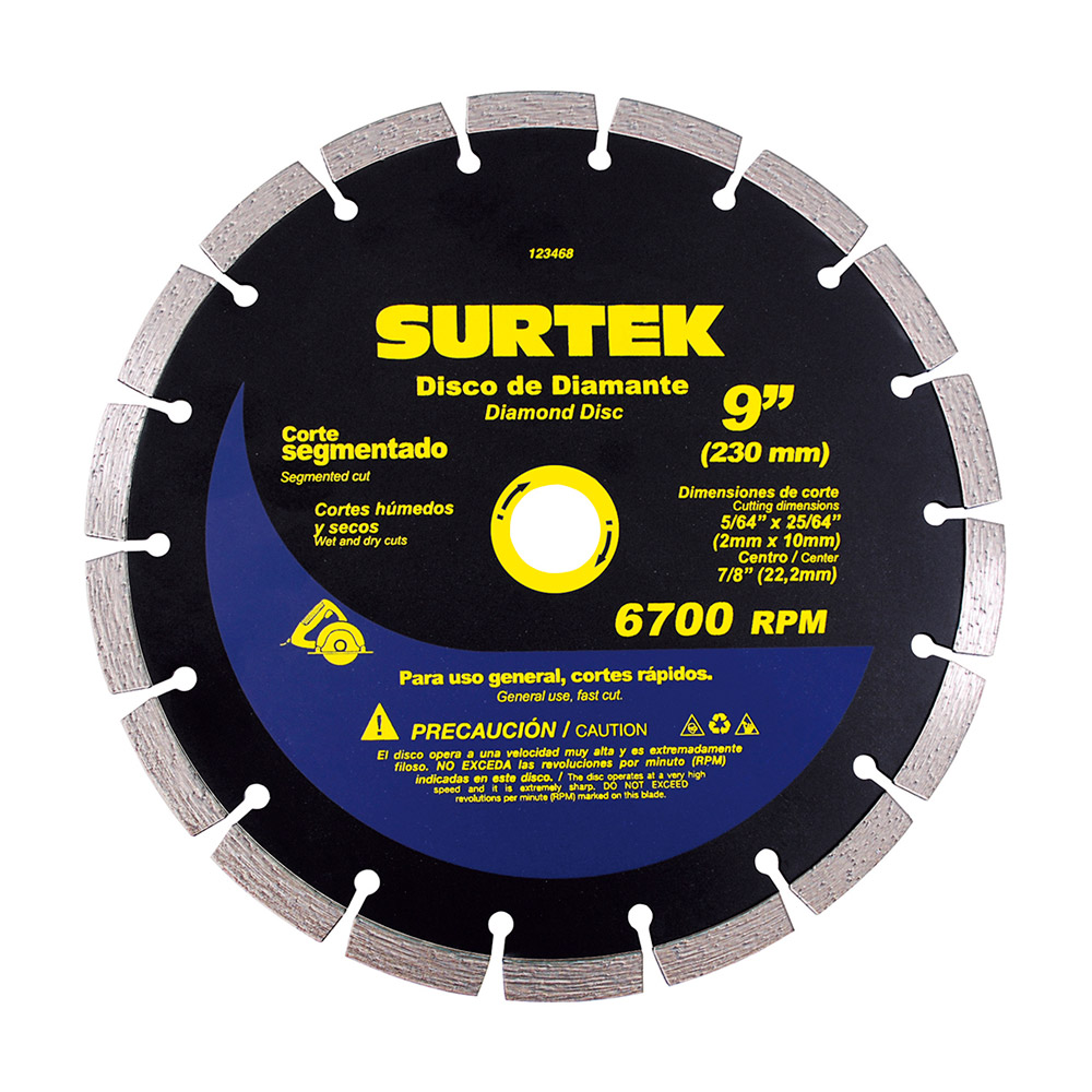 SURTEK DISCO DIAMAN 9" CTE SEGMENTADO
