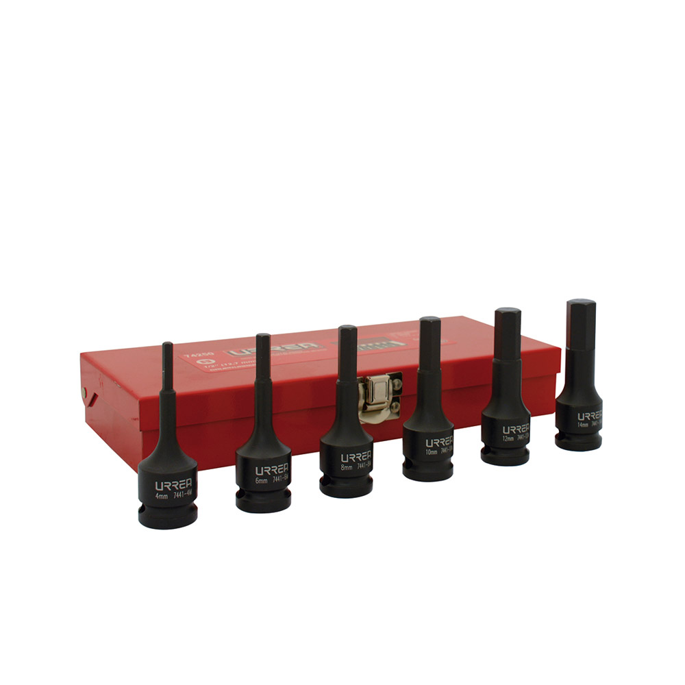 URREA JGO 6 DADO IMP MM PTA HEX 1/2