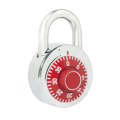 [HC57011] LOCK CANDADO 50MM ROJO COMB   PROGRAMABLE LLAVE DISCO