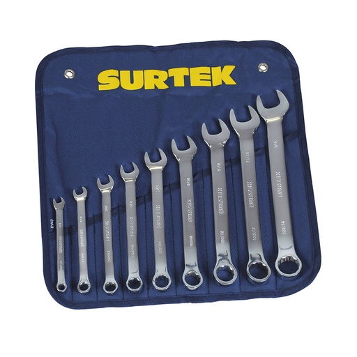 [HC53569] SURTEK JGO LLAVES COMB STD P ESP 9PZ