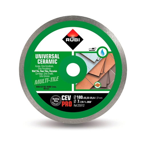 [HC74905] RUBI DISCO C180/25.4MM 7" HUMEDO 25912