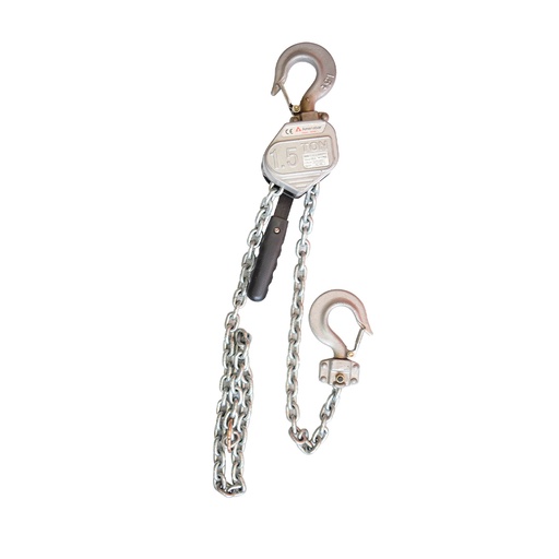 [HC74238] AMENABAR POLIPASTO D/PALANCA  1.5TONX1.5M 1RAM AL150 ALUM