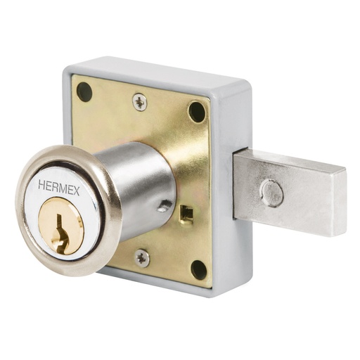 [HC70418] HERMEX CERRADURA P/MUEBLE CM-26C CROMO ACCION HORIZONTAL