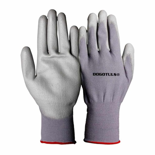 [HC70187] DOGOTULS GUANTE JS3004 POLIURETANO C/PALMA NYLON GRIS