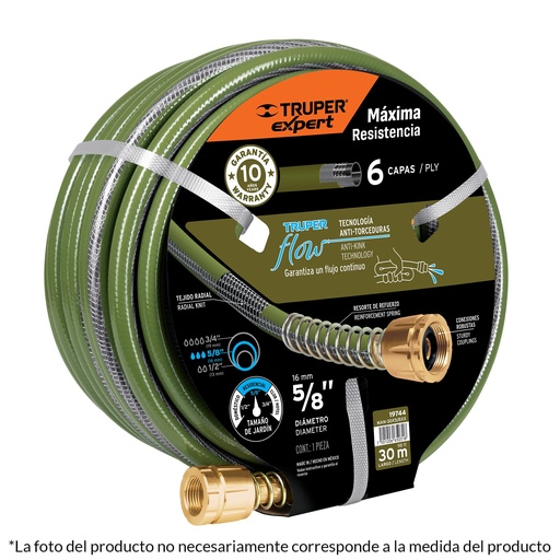 [HC70019] TRUPER MANGUERA 19702 MAN-25X5/8XX 5/8" FLUJO LATON