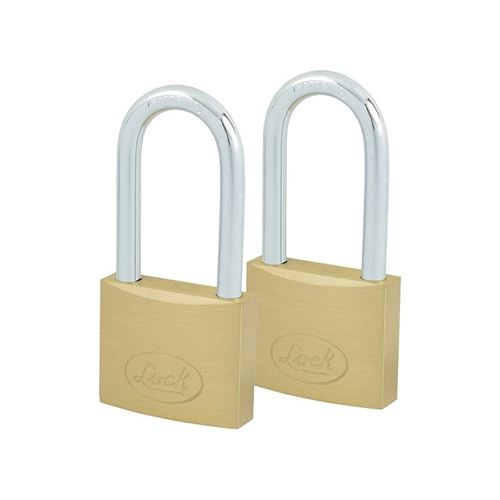 [HC58907] LOCK CANDADO LATON 2PZ 25MM   LARGO LLAVE STD L20L25EB
