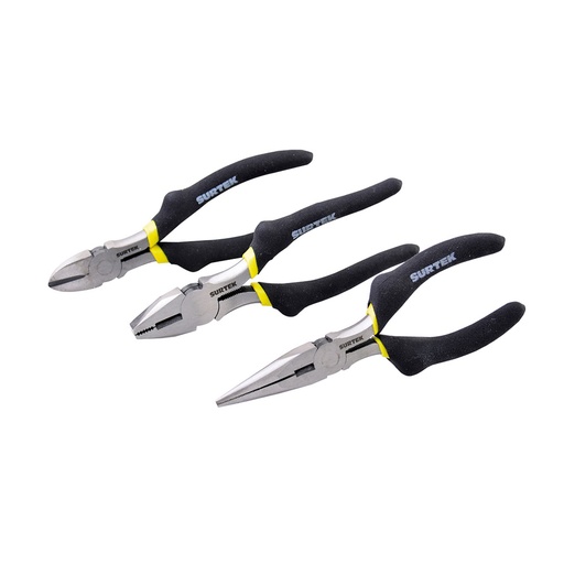 [HC59033] SURTEK JGO DE 3 PINZAS P/ELECTRICISTA