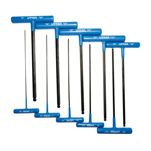 [HC27190] URREA LLAVES HEX T LARGA      BOLA 10PZ MET