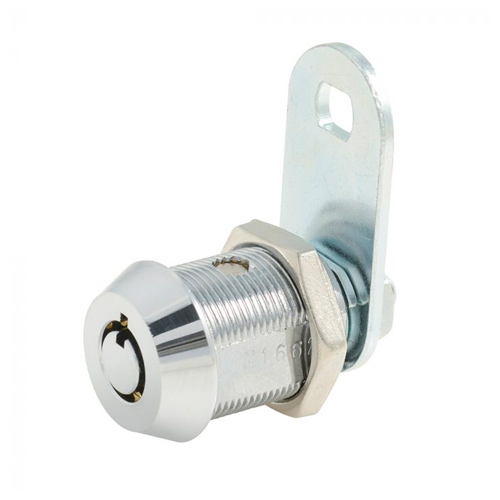 [HC59375] LOCK CERRADURA MUEBLE CROMO   BRILL TUBULAR L050TPCBB