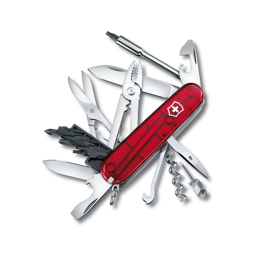 [HC59441] VICTORINOX HTA CYBER TOOL ROJA TRANSLUC 34 FUNC 1.7725.T