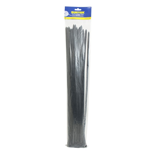 [HC58948] SURTEK CINCHO-COLLARIN 25PZ   NEGRO 4.8X500MM 114219