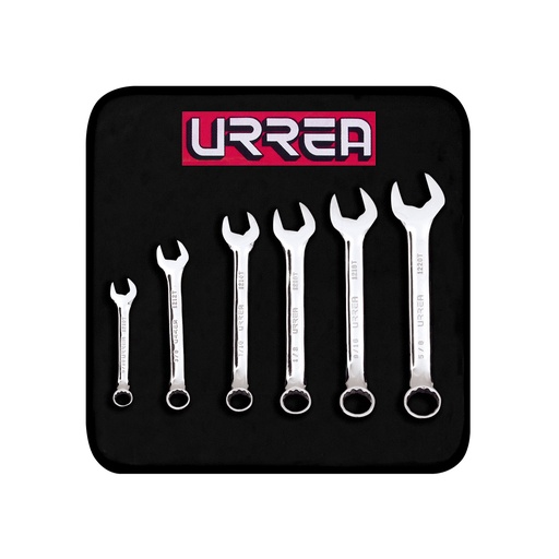 [HC71990] URREA JGO 6PZ LLAVES COMB STD 1200T6