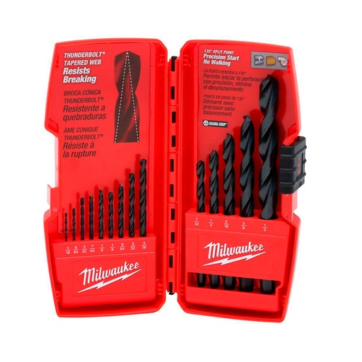 [HC69820] MILWAUKEE JGO BROCAS AV 14PZ  1/16"-1/2"