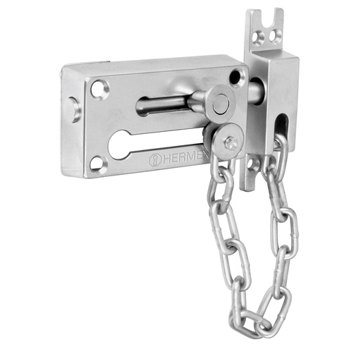 [HC69957] HERMEX PASADOR C/CADENA       CROMO MATE P/PUERTA PACA-3