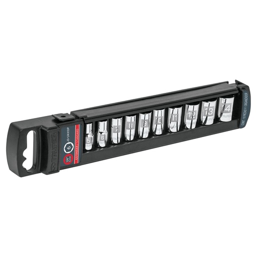 [HC69504] TRUPER DADO JD-1/4X10P STD CUADRO 1/4" ESTUCHE 10PZA CORTO