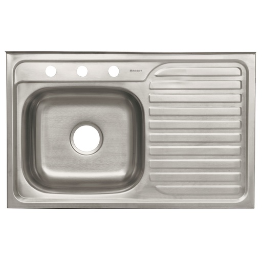 [HC80323] FOSET TARJA 1PILA 1ESC IZQ    80X50CM INOX S/P TA-850I