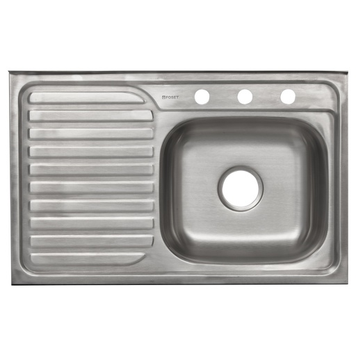 [HC80324] FOSET TARJA 1PILA 1ESC DER    80X50CM INOX S/P TA-850D